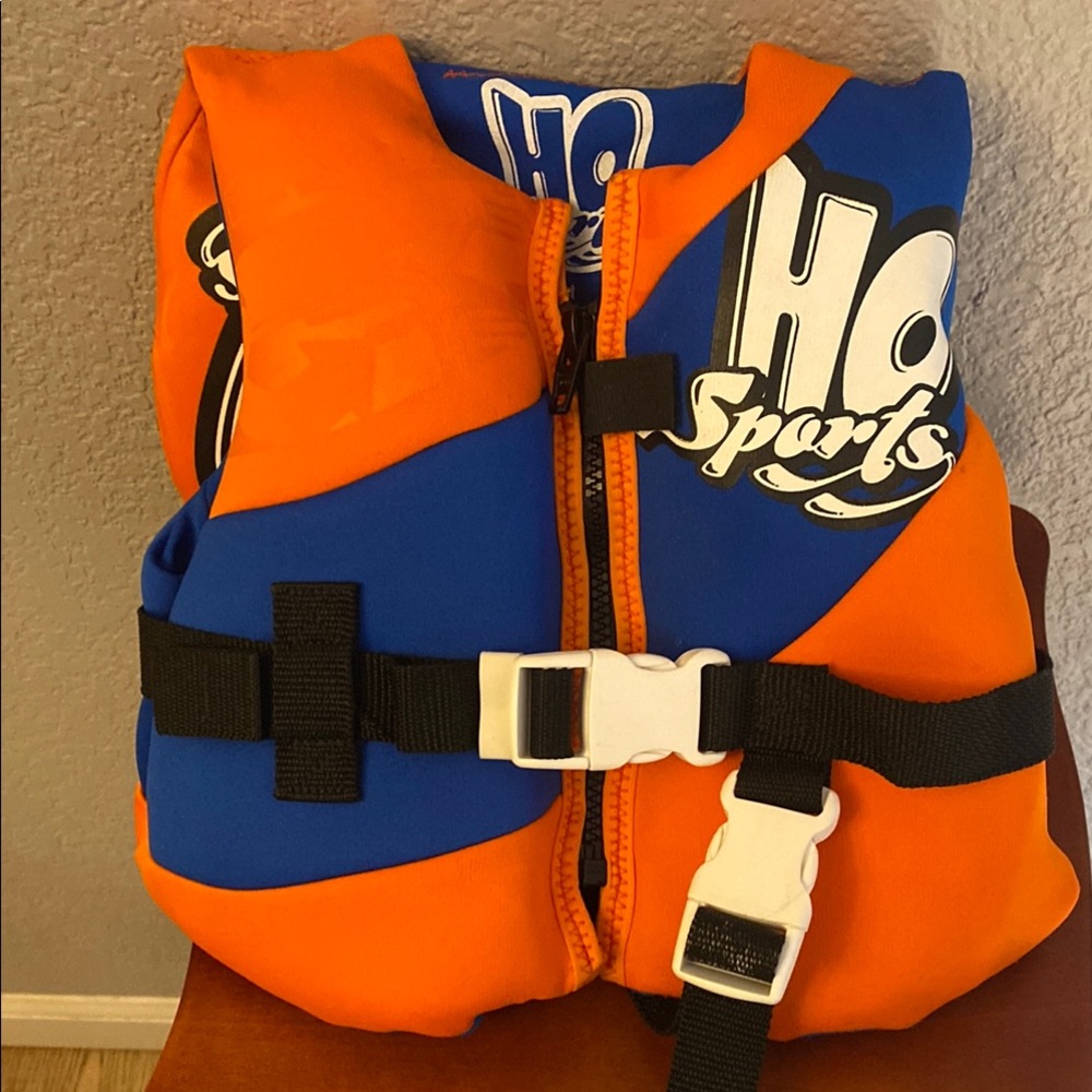 HO Sports Orange and Blue Life Jacket